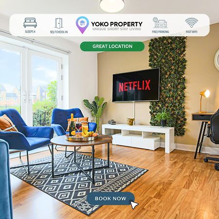 Stylish Apartment With Balcony, Free Parking, Fast Wifi And Smart Tv With Sky And Netflix By Yoko Property Milton Keynes Exterior foto